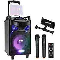 Los mejores  - Sistema de Altavoces Karaoke Moukey Potencia pico 160W Sistema de Audio Altavoz PA Bluetooth Inalámbrica Portátil- 2…